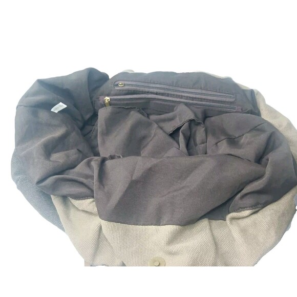 Jesslyn Blake Shoulder Tote Canvas Duffle Bag Large Weekender Ewing Brown - Picture 9 of 11